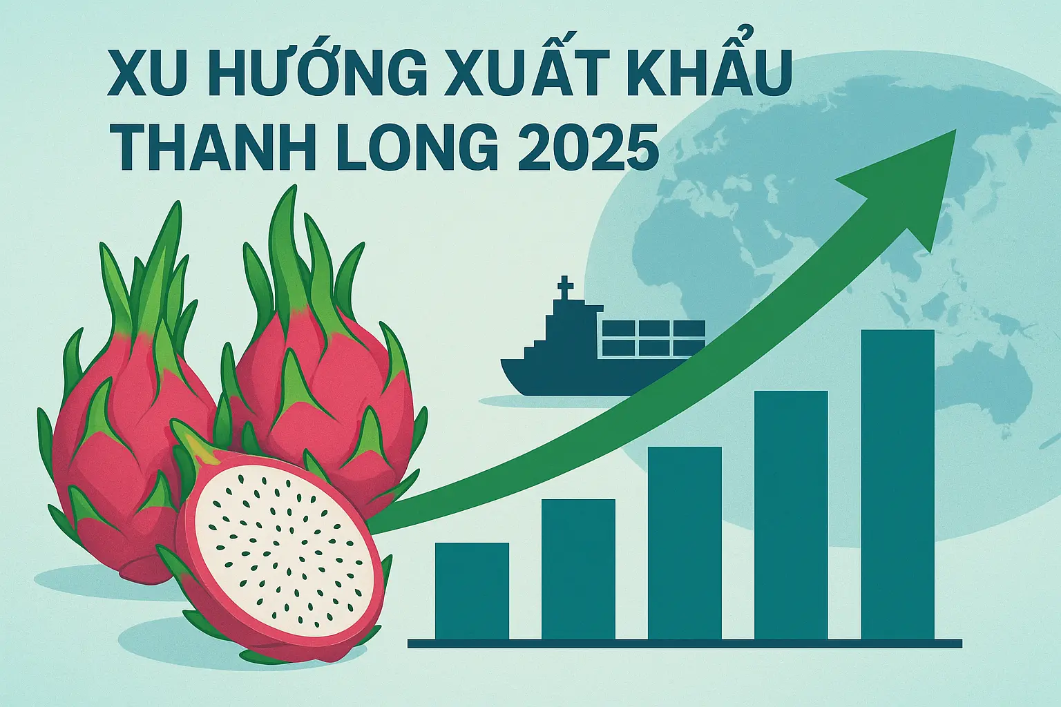 Thị trường xuất khẩu thanh long Việt Nam 2025: Xu hướng, diễn biến và dự báo