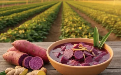 Cách Nấu Chè Khoai Lang Tím Gừng Đường Phèn