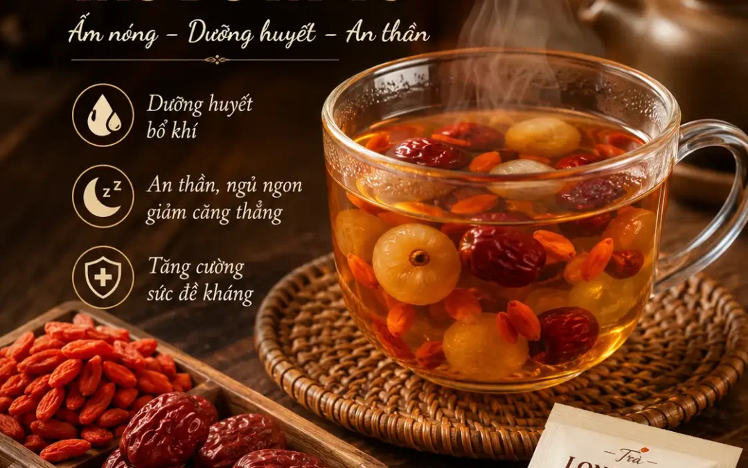 Trà long nhãn táo đỏ kỷ tử 5 bí mật đỉnh cao